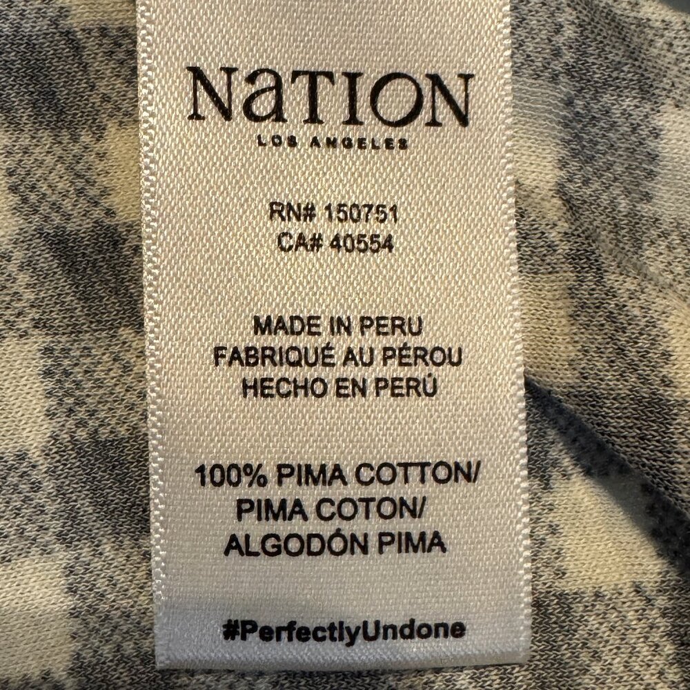 Like new NATION Paulette Tank Blue & White Gingham Ruffle Sleeve Top Size XS - Picture 8 of 12